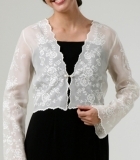 Women's Bolero Cream Jusi fabric 100548 Cream Women's Bolero Cream Jusi fabric 100548 Cream